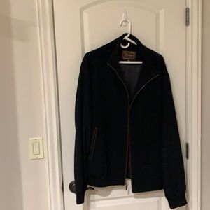 Black wool bomber jacket